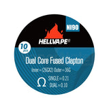 Hellvape Dual Core Fused Clapton Ni90 Coils (10Pk) Prebuilt Coil