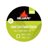 Hellvape Quad Core Fused Clapton Ni80 Coils (10Pk) Prebuilt Coil