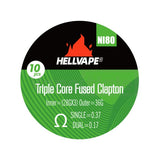 Hellvape Triple Core Fused Clapton Ni80 Coils (10Pk) Prebuilt Coil