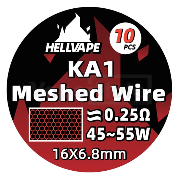 Hellvape Mesh Wire Ka1 0.25Ohm (10Pk) Prebuilt Coil